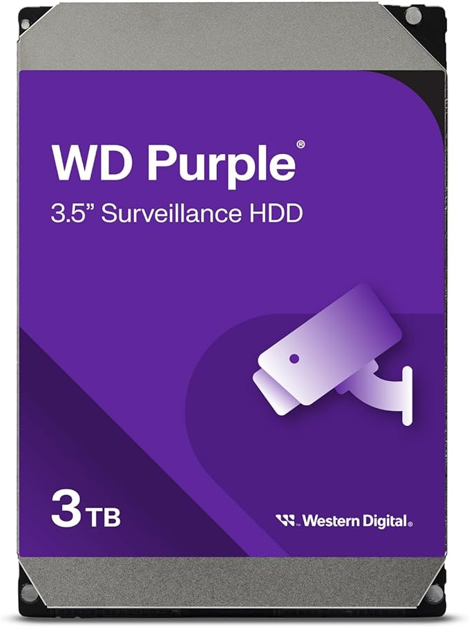 WD Purple 3.5" 3TB SATA 3 HDD [WD33PURZ]