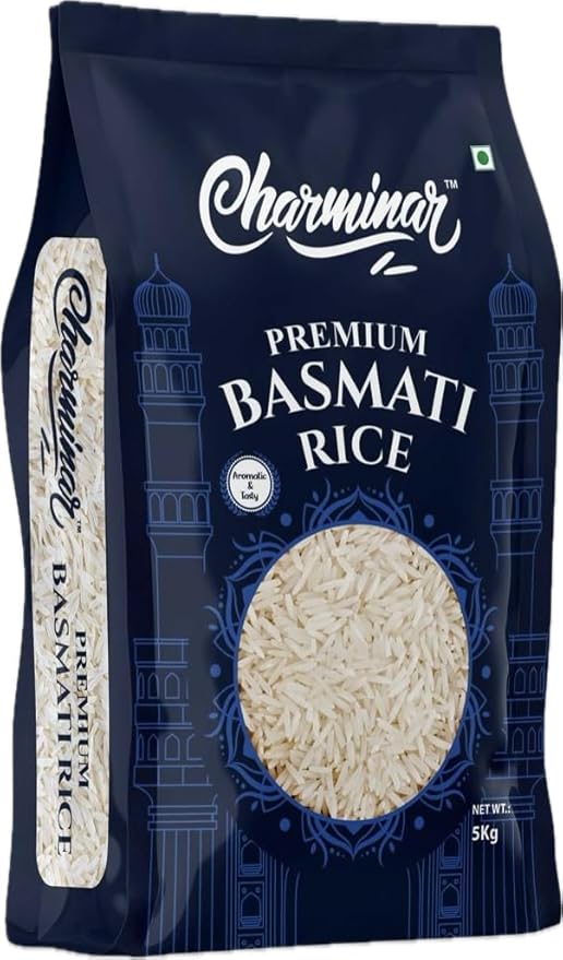 Charminar Premium Basmati Rice 5kg | Raw and Aged Grain Premium Rice