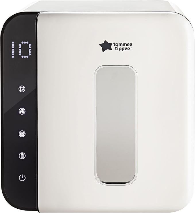 Tommee Tippee UV 3-in-1 Steriliser and Dryer for Baby Bottles and Accessories, Kills 99.9% of Bacteria and Viruses*, Steam and W - Black