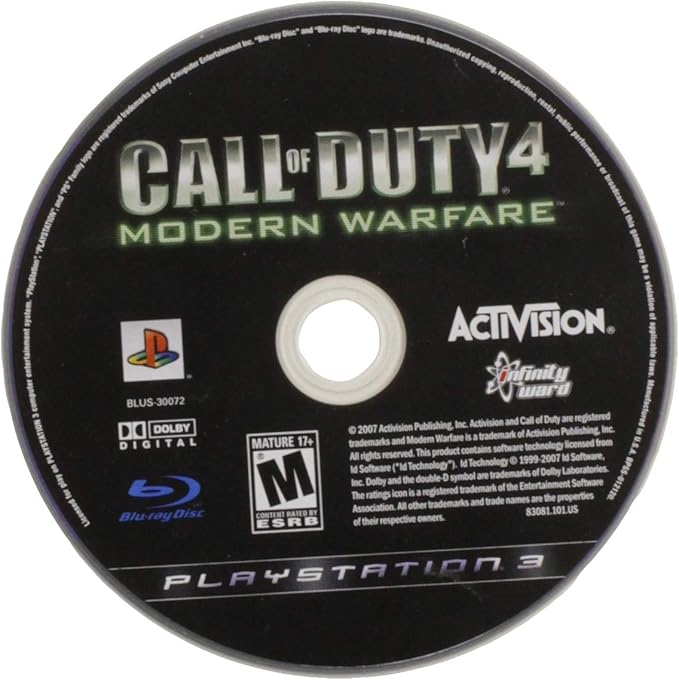 Call of Duty 4 Modern Warfare Game (Platinum) PS3