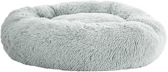 90cm Pet Bed Dog Cat Calming Bed Large Light Grey
