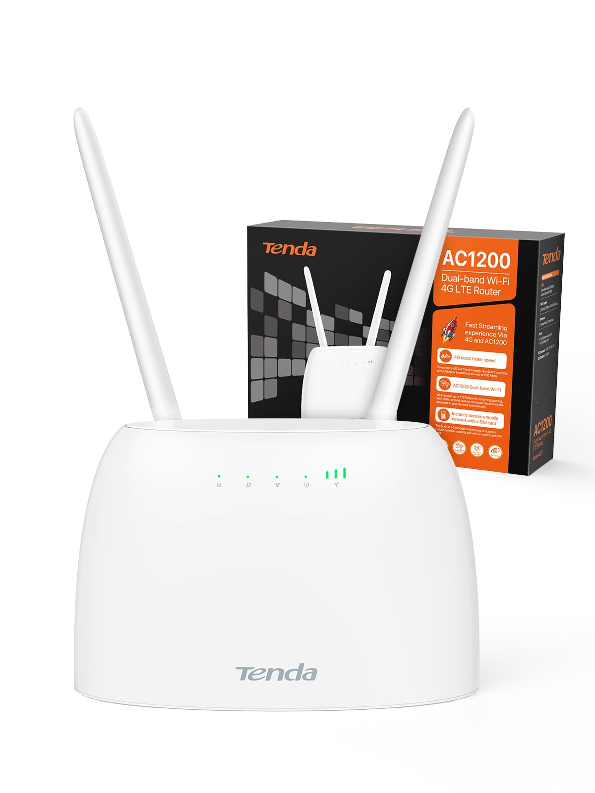 Tenda (4G07) AC1200 Dual-Band Wi-Fi 4G LTE Router