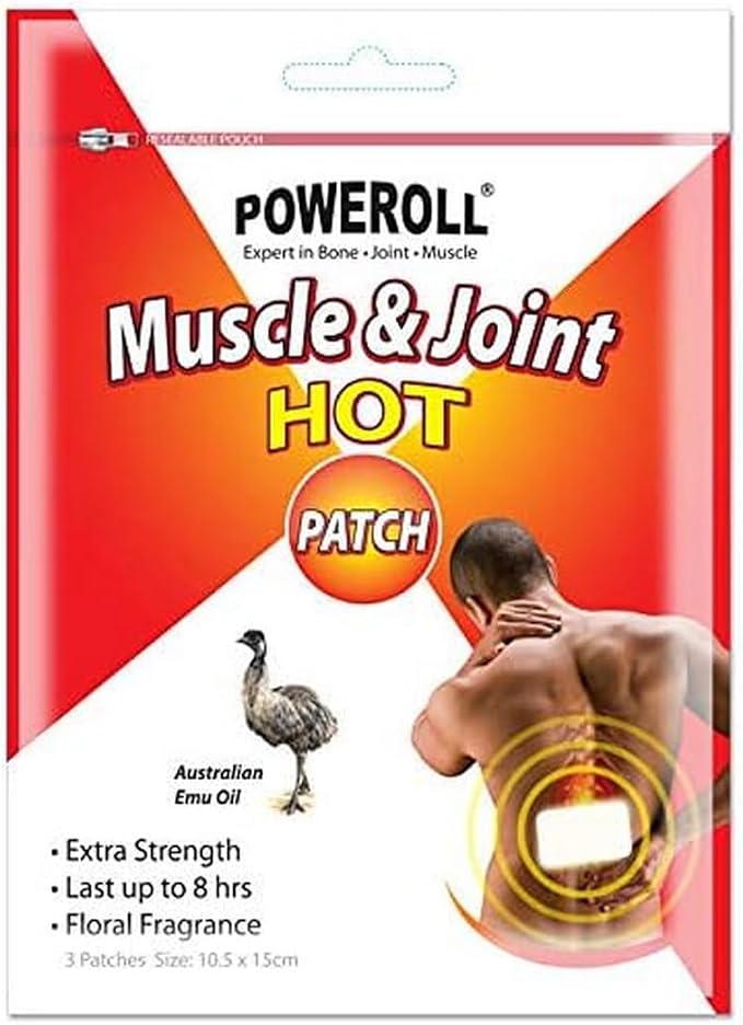 Poweroll Muscle & Joint Patch Hot x 3 Pack