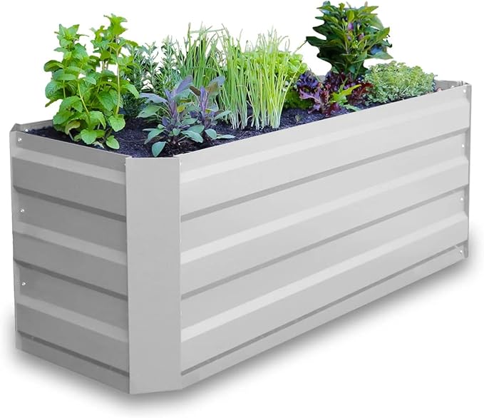 Greenlife Slimline Raised Garden Bed - Vintage White - AfterPay & zipPay Available