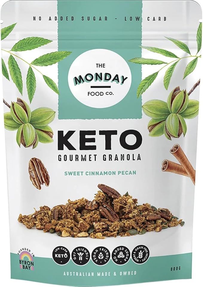 The Monday Food Co Keto Gourmet Granola Sweet Cinnamon Pecan 800g