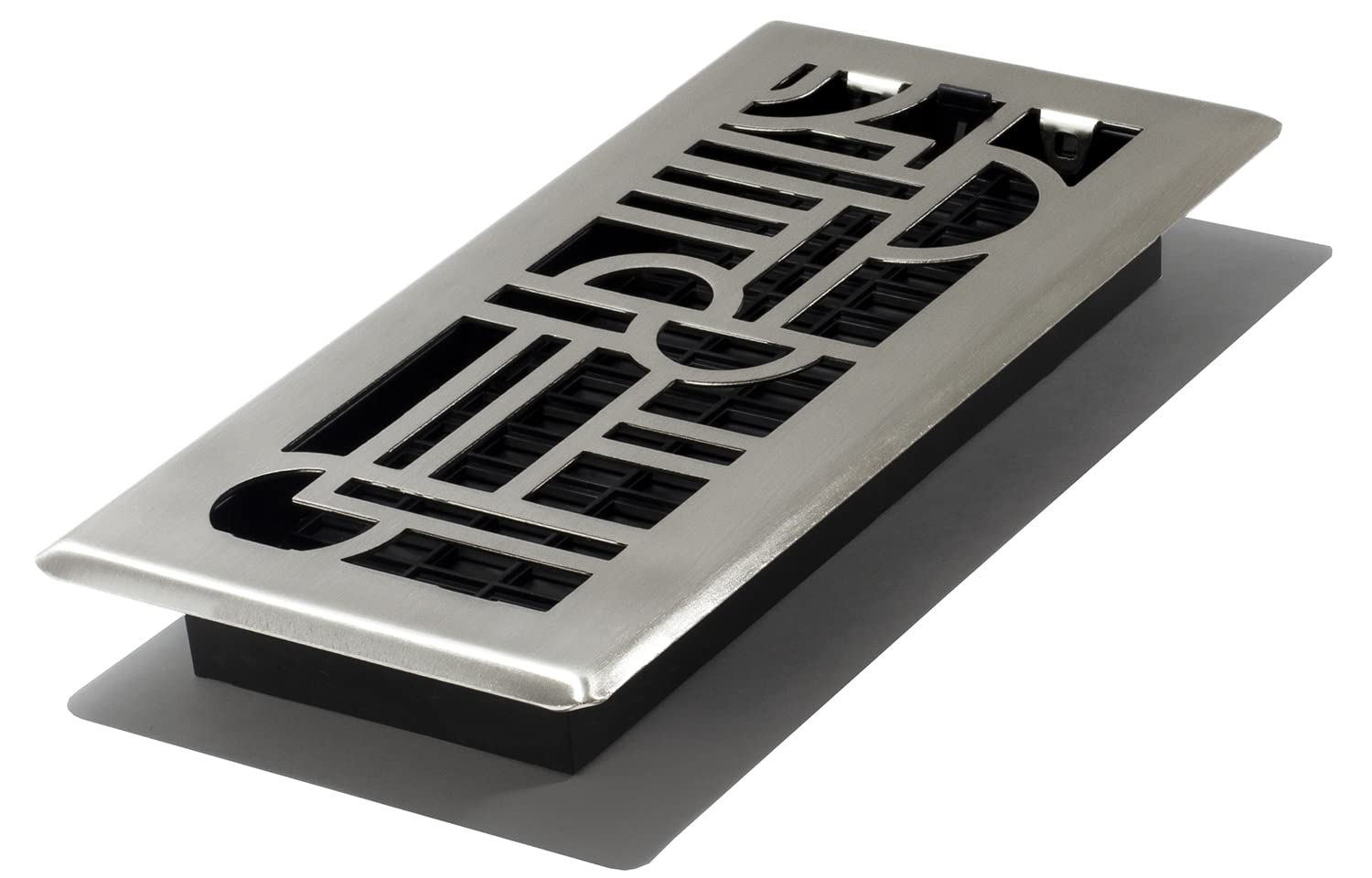 Decor Grates ADH410-NKL Floor Register, 4-Inch by 10-Inch, Brushed Nickel