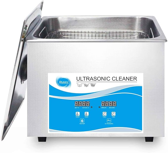 Purific 1.3L Digital Ultrasonic Cleaner Jewelry Ultra Sonic Bath Degas Parts Cleaning