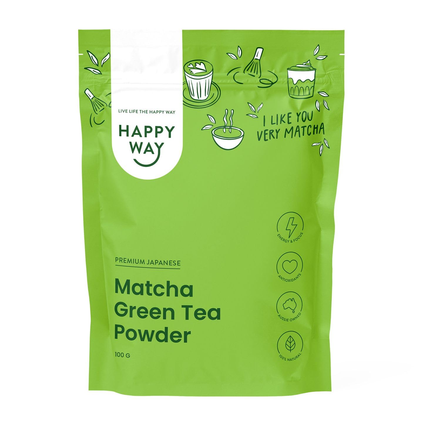 Happy Way Matcha Green Tea Powder - 100g