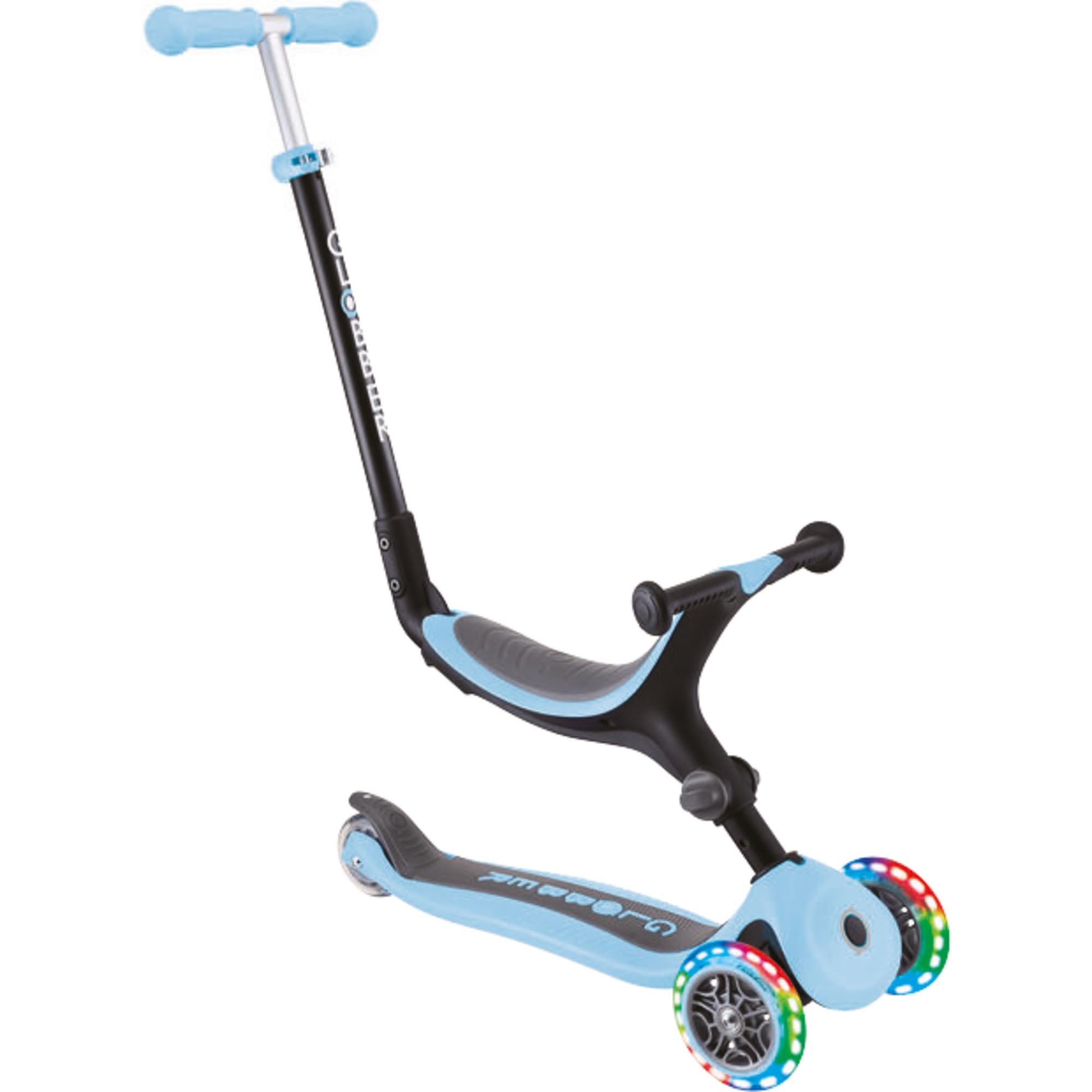 Globber Unisex Youth Go-up Foldable Lights Scooter