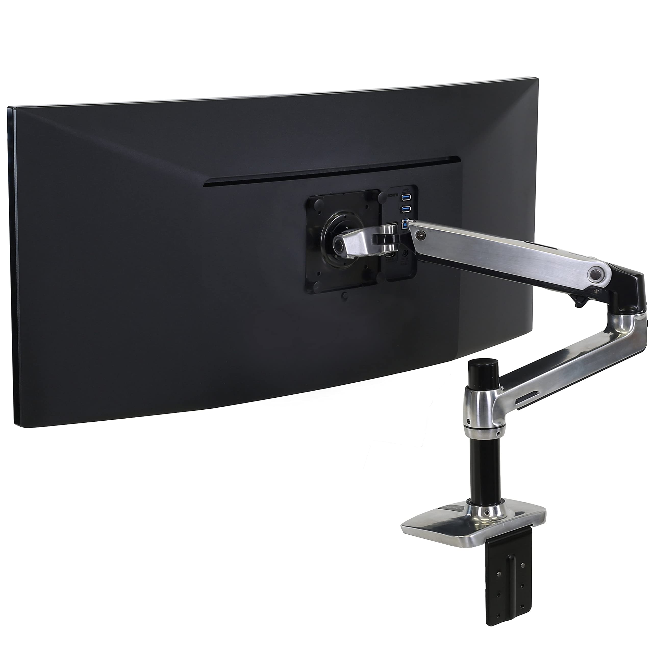 Ergotron LX Desk Mount LCD Display Arm Polished Aluminium Max Size 32 Inc Max Weight 11.3kg