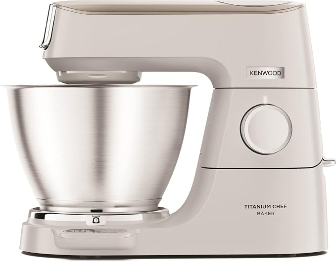 Electricals Kenwood 5L Titanium White Chef Baker Stand Mixer - White
