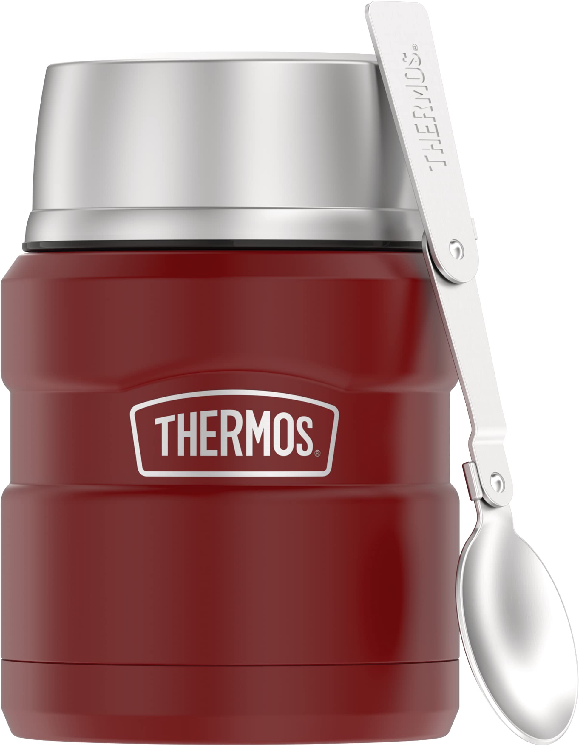 Thermos Stainless King Vacuum-Insulated Food Jar with Spoon, 16 Ounce, Midnight Blue