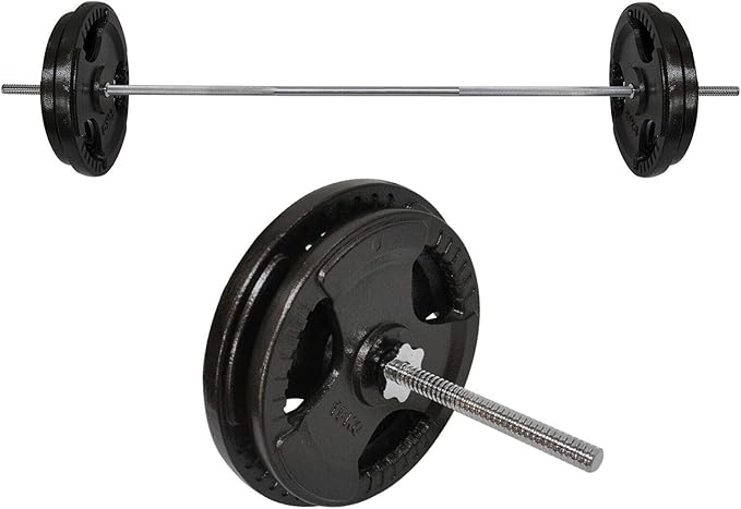 Total 78KG - 198cm Barbell Bar Weight + 70kg EZ Grip Cast Iron Weight Plate