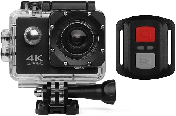 4K HD Wi-Fi Underwater Camera Diving Waterproof Action Camcorder With Accessories & Remote Controller (Black)