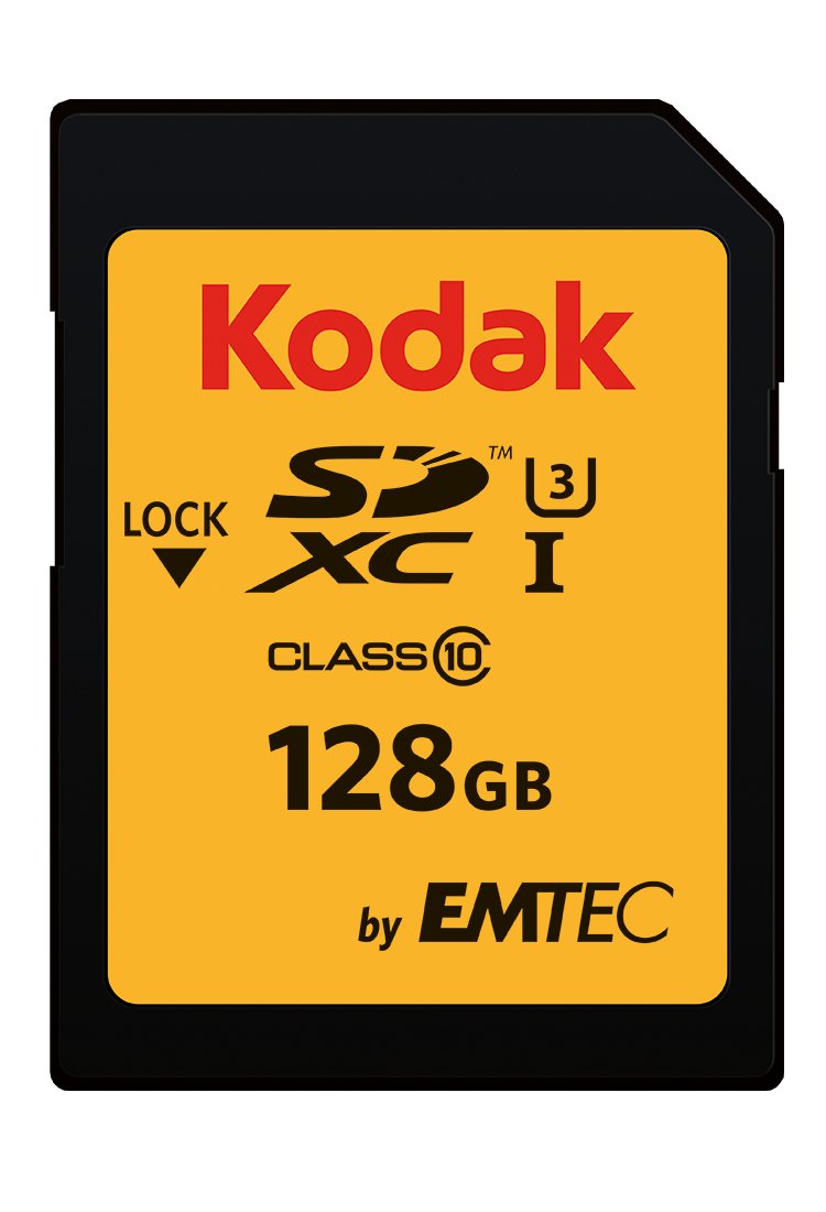 Emtec EKMSD128GXC10HPRK Kodak SDHC (CLASS10) SD Card, 128GB