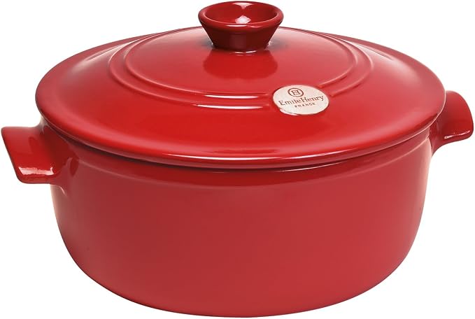 Emile Henry Round Stewpot 4L Burgundy