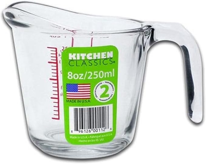 Kitchen Classics Glass Measuring Jug 1 Cup / 250 ml / 8oz