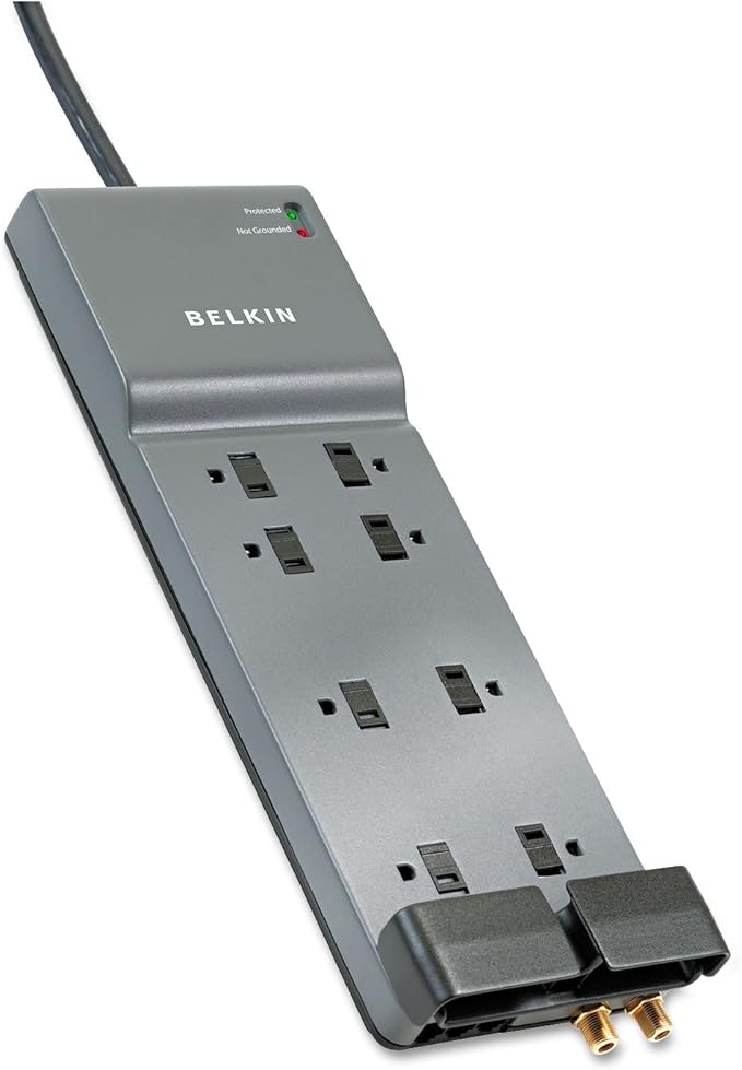 Belkin Office Series SurgeMaster Surge Protector, 8 Outlets, 12 Ft Cord, 3390 Joules