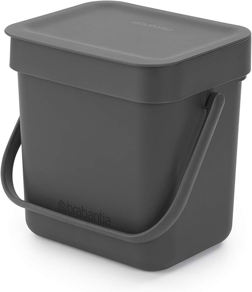Brabantia Sort & Go Waste Bin, 3 Litre, Grey