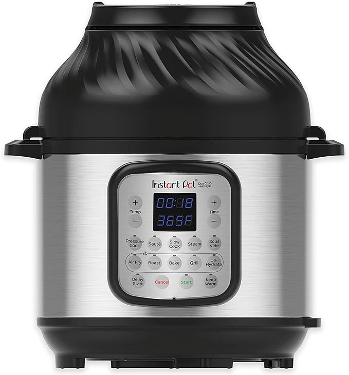 Instant Pot Duo Crisp + Air Fryer 11-in-1 Electric Multi-Cooker, 5.7L - Air Fryer, Slow Cooker, Steamer, Sous Vide Machine, Dehydrator with Grill,