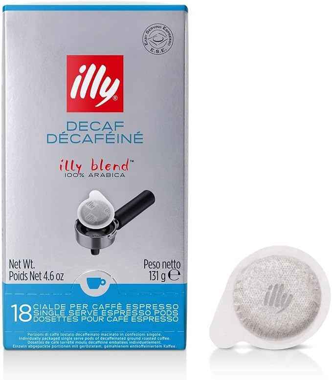 Illy Set 12 Packs E.S.E. Pods Coffee Decaffeinated 18 Pz.
