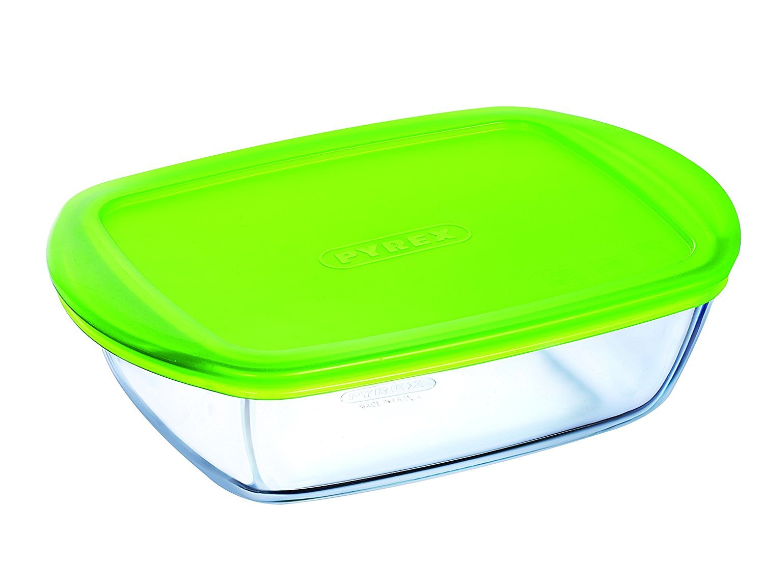 Pyrex Cook & Store Rectangular Glass Storage 1.1 Litre Green