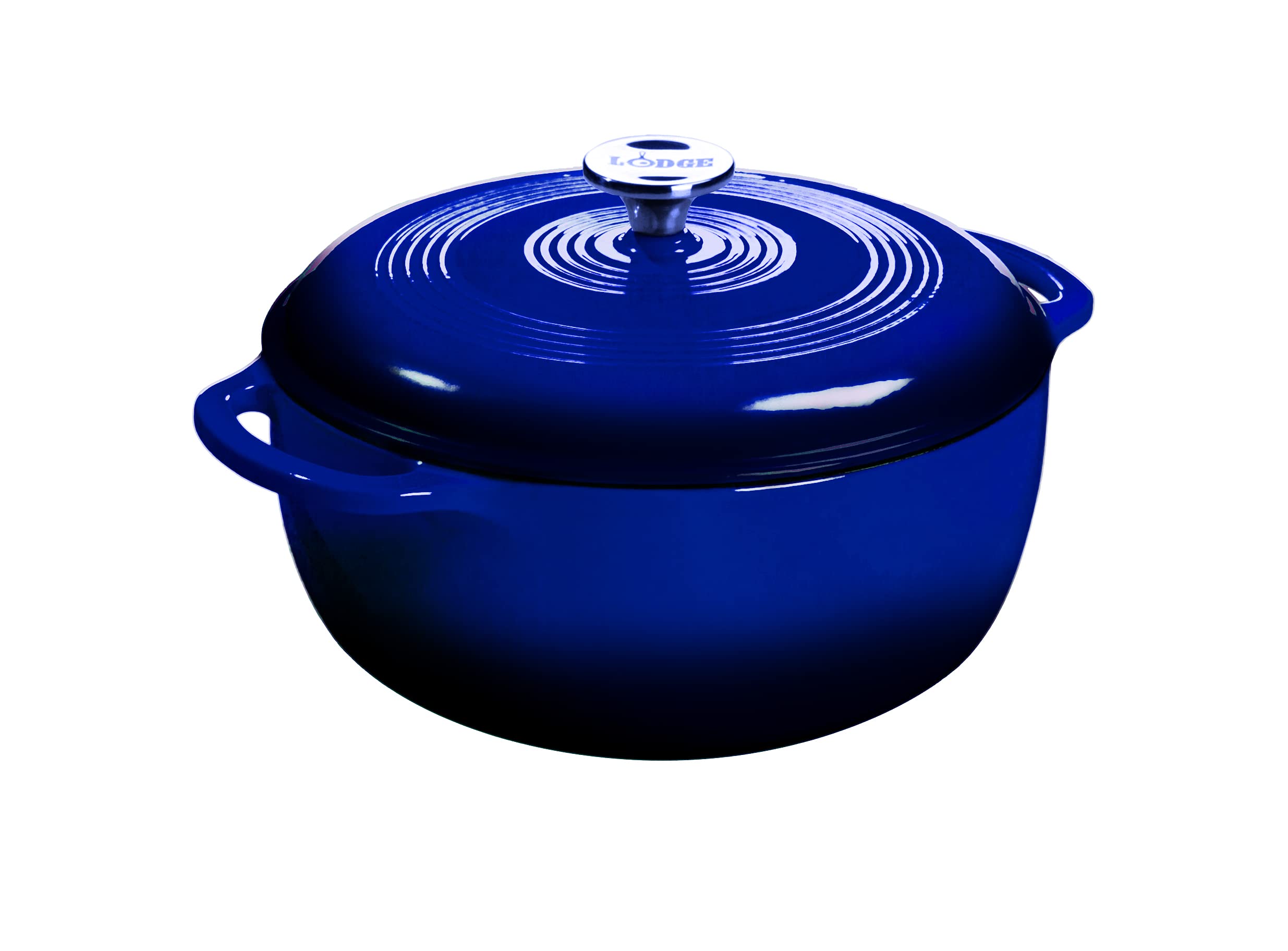 Lodge Enameled Cast Iron Dutch Oven, 3 Qt, Indigo