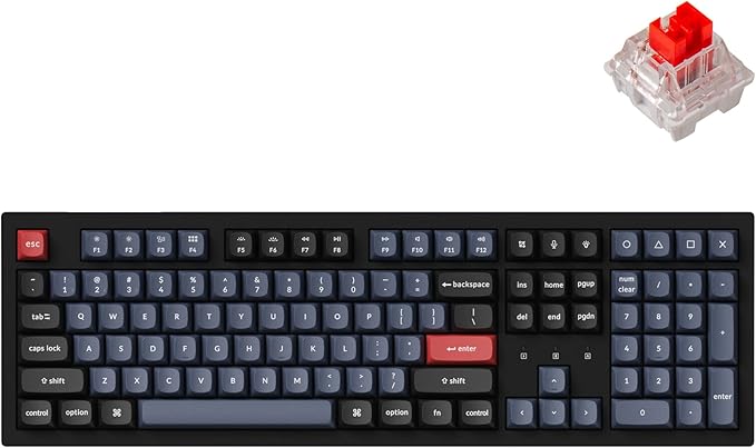 Keychron K10 Pro Wireless Custom Mechanical Keyboard, Full-Size QMK/VIA Programmable Bluetooth/Wired White Backlight With Hot-swappable Keychron K
