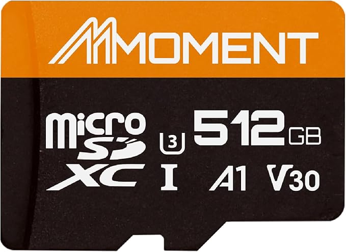 MMOMENT 512GB Micro SD Card, Micro SDXC Memor Card, A1, UHS-I, U3, V30, 4K UHD Memory Card for Nintendo-Switch, GoPro, Tablet, Up to 95MB/s Read,