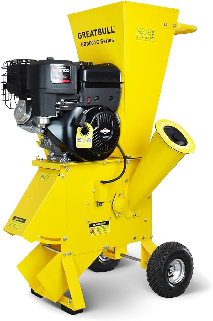Greatbull Key Start Chipper Shredder/Mulcher -Briggs & Stratton 13.5hp Engine(GBD601CK)