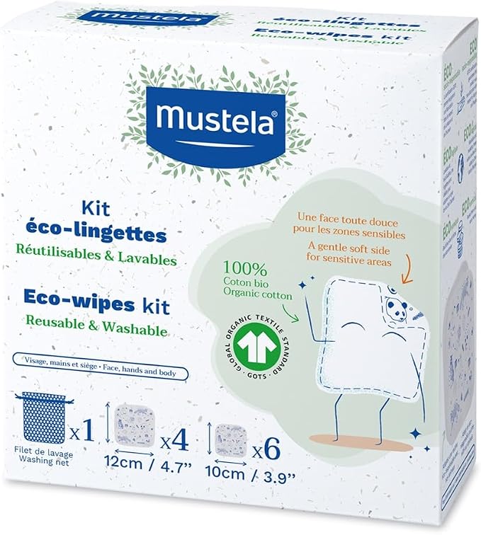 Mustela Reusable & Washable Eco-Wipes Kit X10
