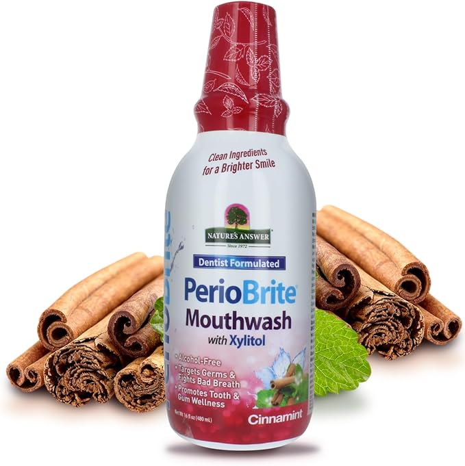 Nature's Answer, PerioBrite, Mouthwash, Cinnamint, 16 fl oz (480 ml)