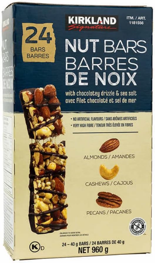 Kirkland Signature Nut Bars Cocoa & Sea Salt 24 Pack