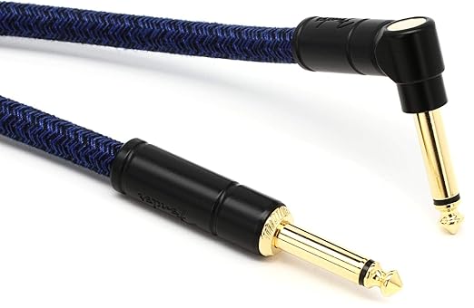 Fender 18.6' Angled Festival Instrument Cable Pure Hemp Blue Dream