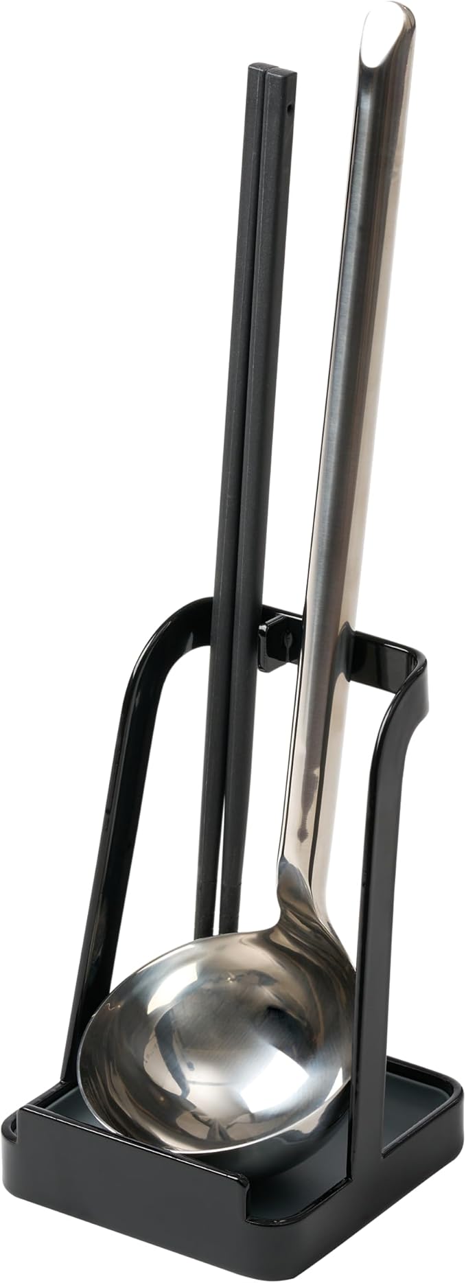 Yamazaki Ladle and Pot Lid Stand Tower Black 2249