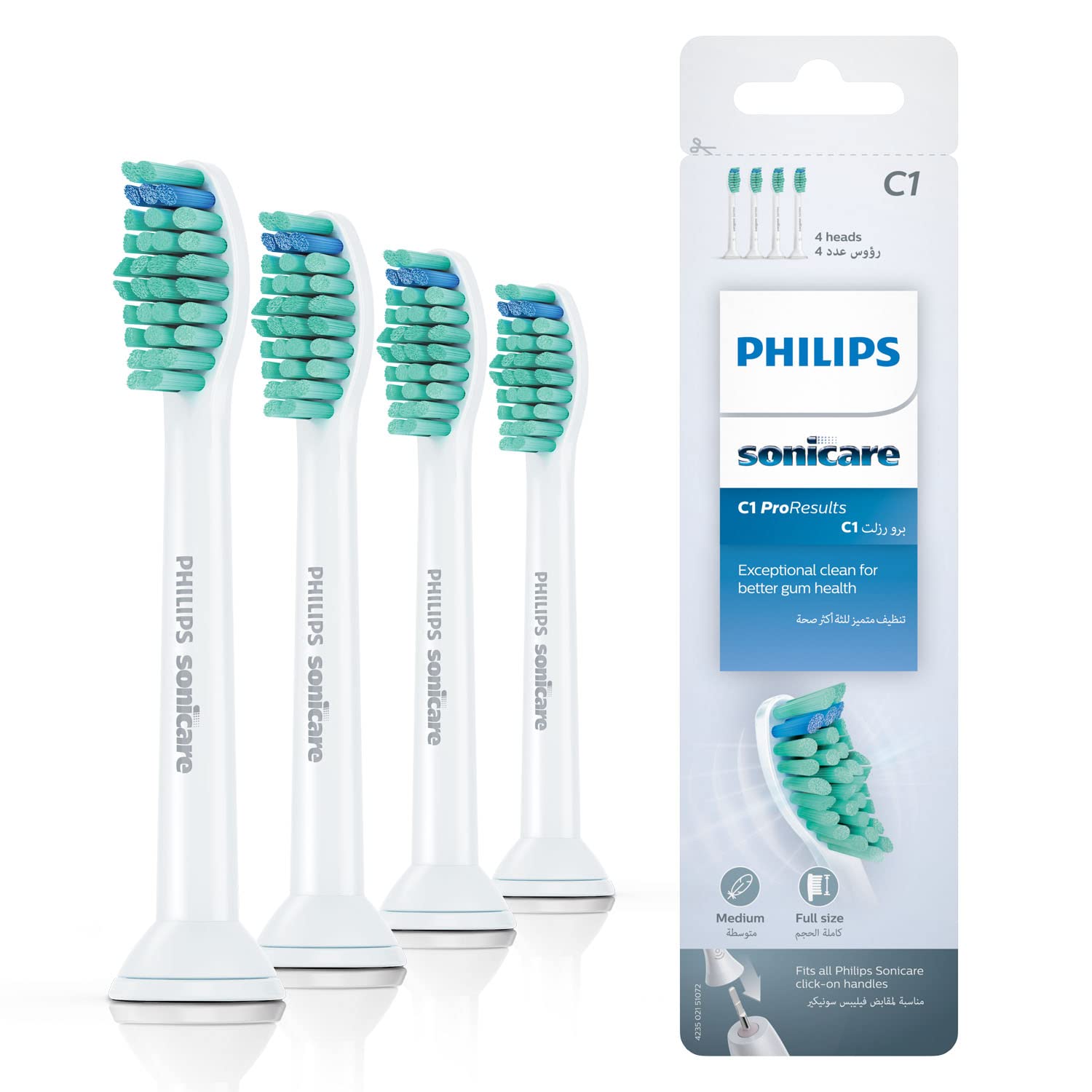 Philips Sonicare Original ProResults Standard Sonic Toothbrush Heads - 10 Pack in White (Model HX6010/32)