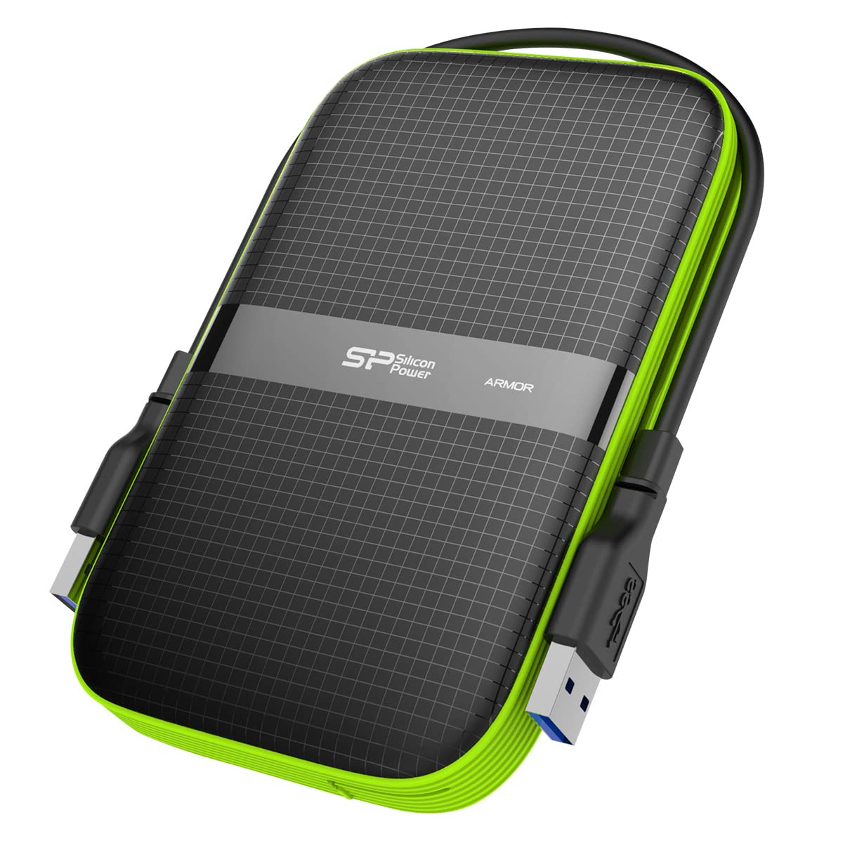 Silicon Power Black 1TB Rugged Portable External Hard Drive Armor A60, Shockproo