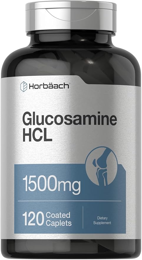 Glucosamine HCl | 1500mg | 120 Caplets | Non-GMO and Gluten Free Supplement | by Horbaach