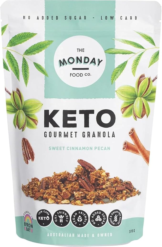 The Monday Food Co Keto Gourmet Granola Sweet Cinnamon Pecan 300g