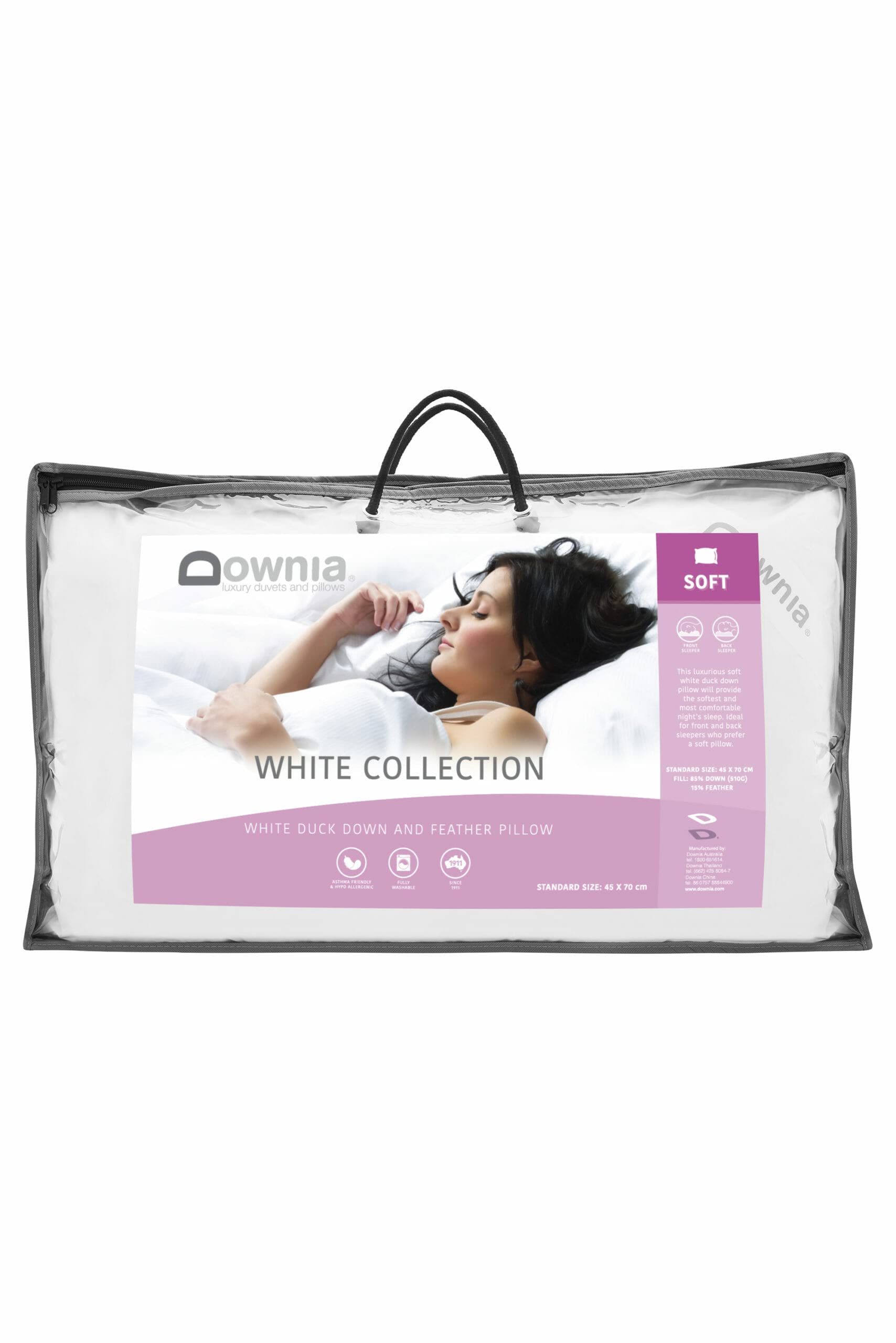 Downia White Collection Duck Down Pillow