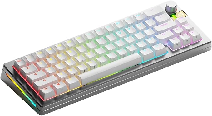 Glorious GMMK 3 Pro He 75% Prebuilt RGB Wireless Mechanical Gaming Keyboard - Silver; Hall Effect Fox Linear Switches