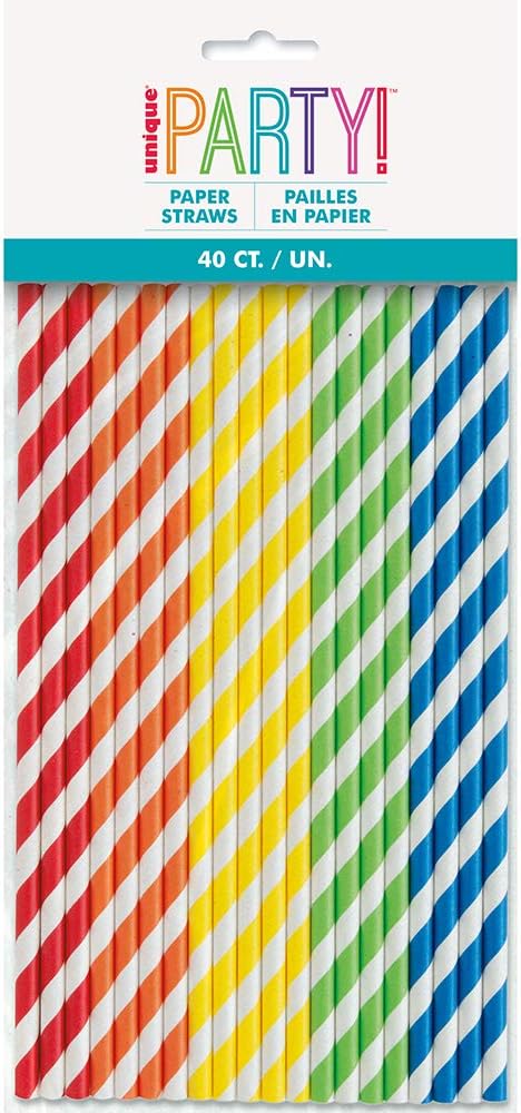 Paper Straws - Assorted (Pack of 40)