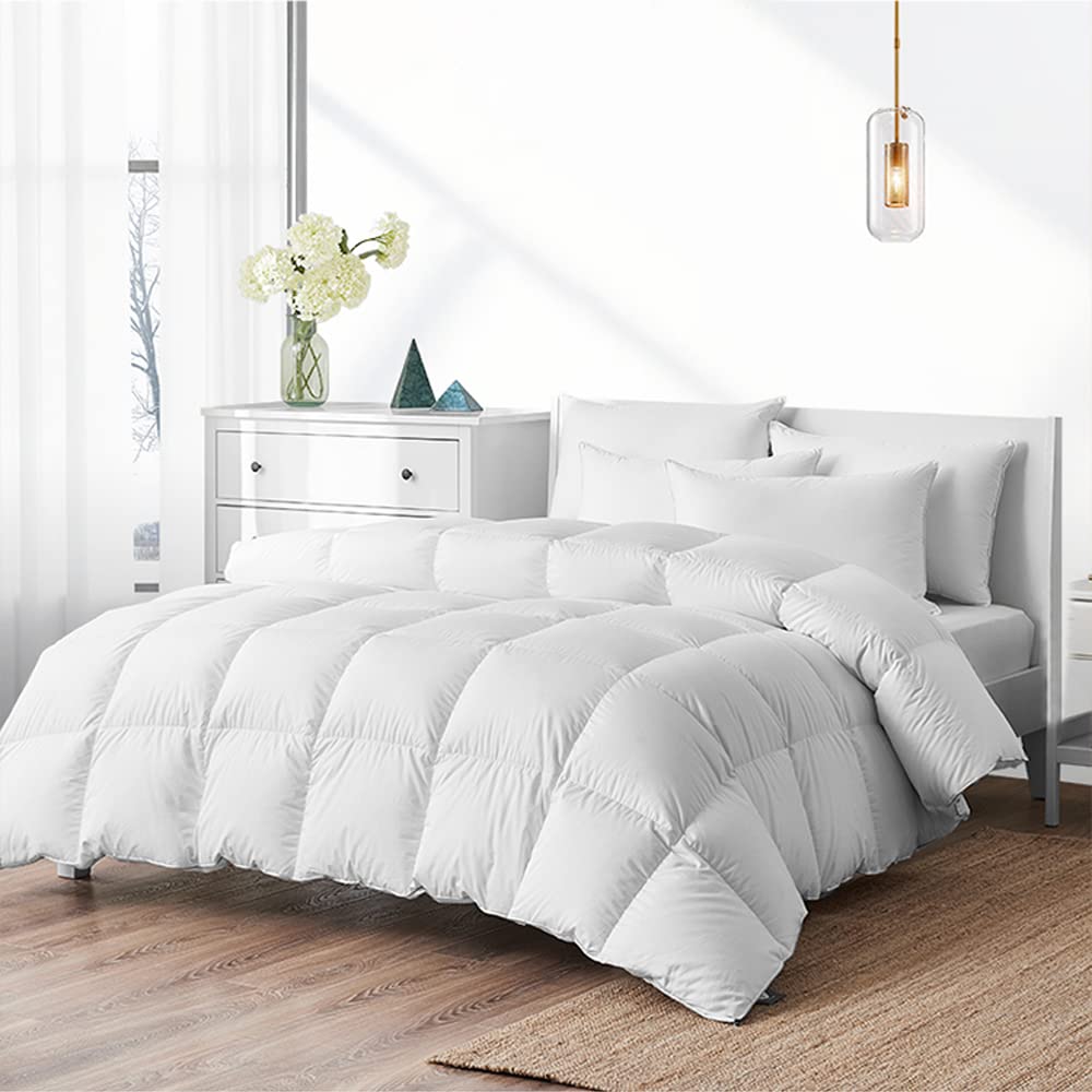 500 GSM White Duck Down Feather Quilt Duvet Doona Blanket All Season All Size (Super King)