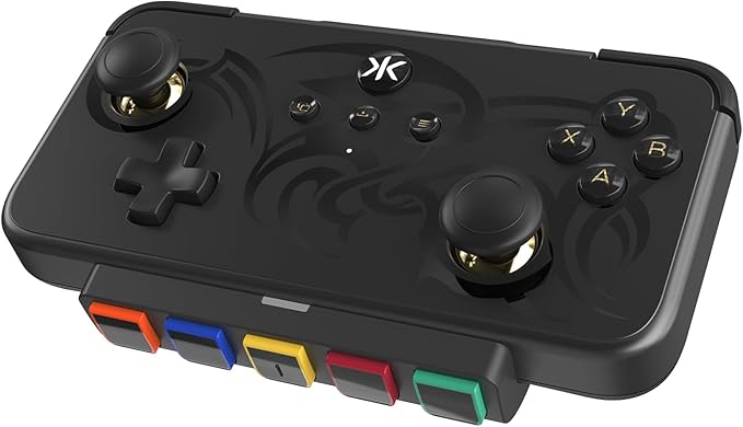CRKD Neo S Controller with 5-Fret Guitar Grip Attachment for Nintendo Switch, PC, Mobile, Smart TV (Black Tribal Edition)
