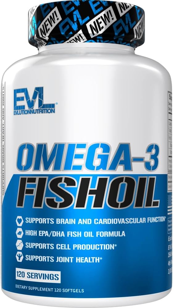 EVLution Nutrition Omega-3 Fish Oil 120 Softgels