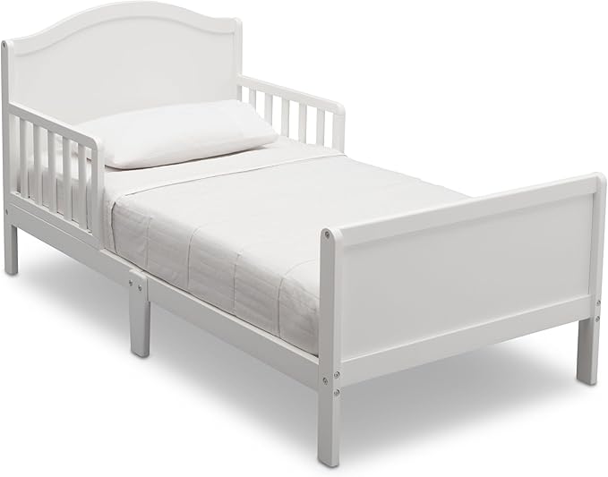 Delta Children Bennett Wood Toddler Bed, Bianca White