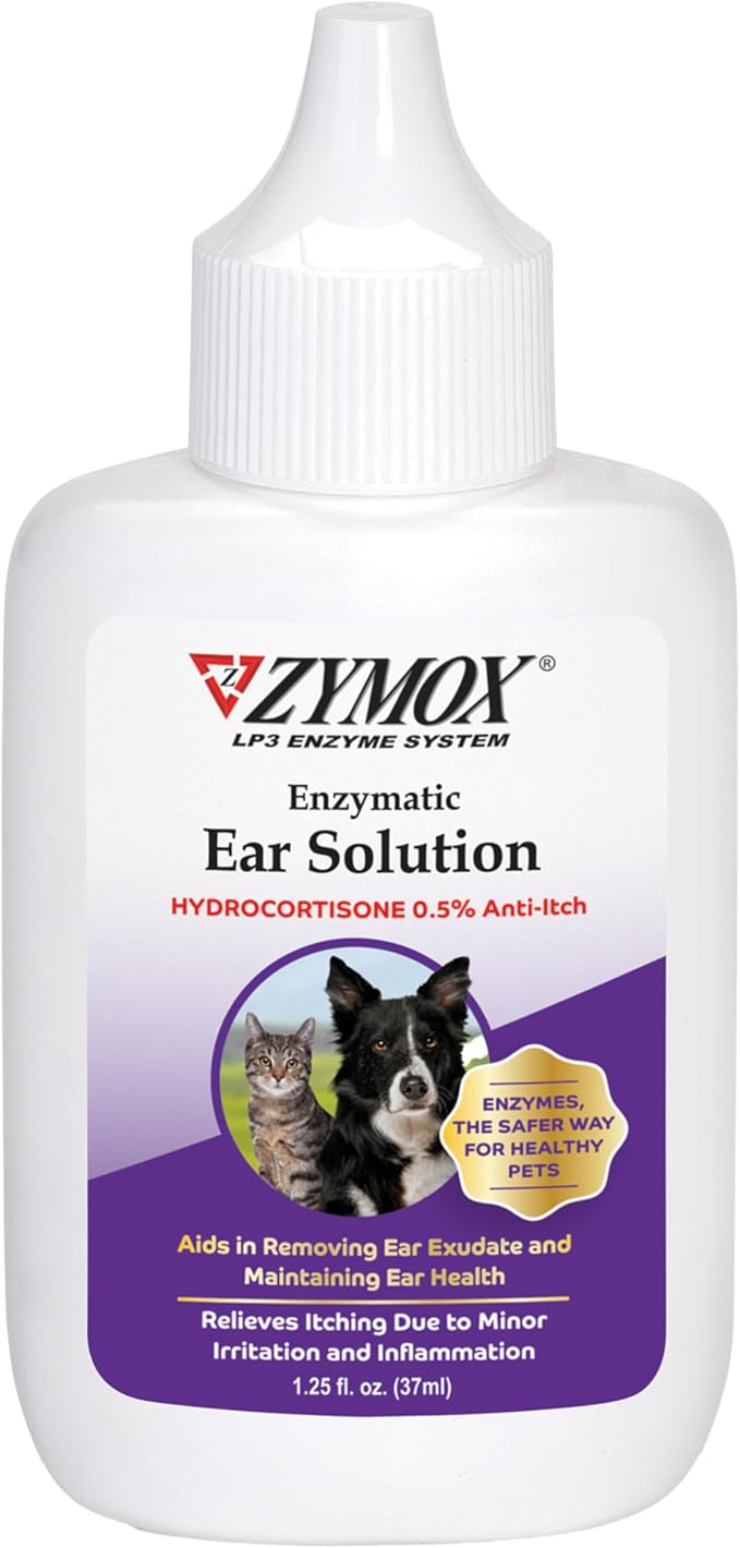 Zymox Ear Solution with 0.5Percent Hydrocortisone 1.25Ounce