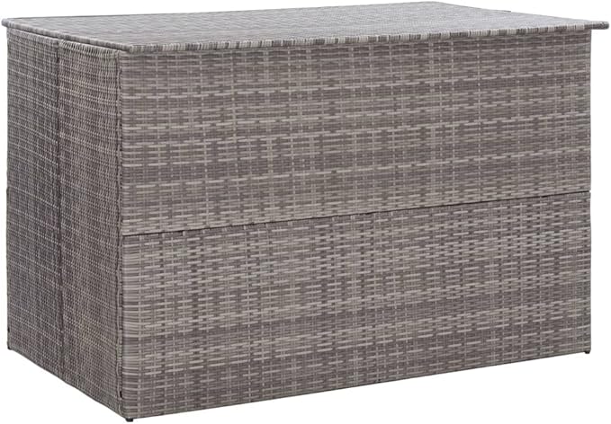 Garden Storage Box 150x100x100 cm Poly Rattan - Grey