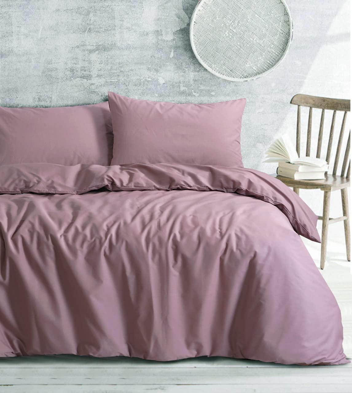 Amsons Royale Cotton Dusky Pink Quilt Cover Set Double