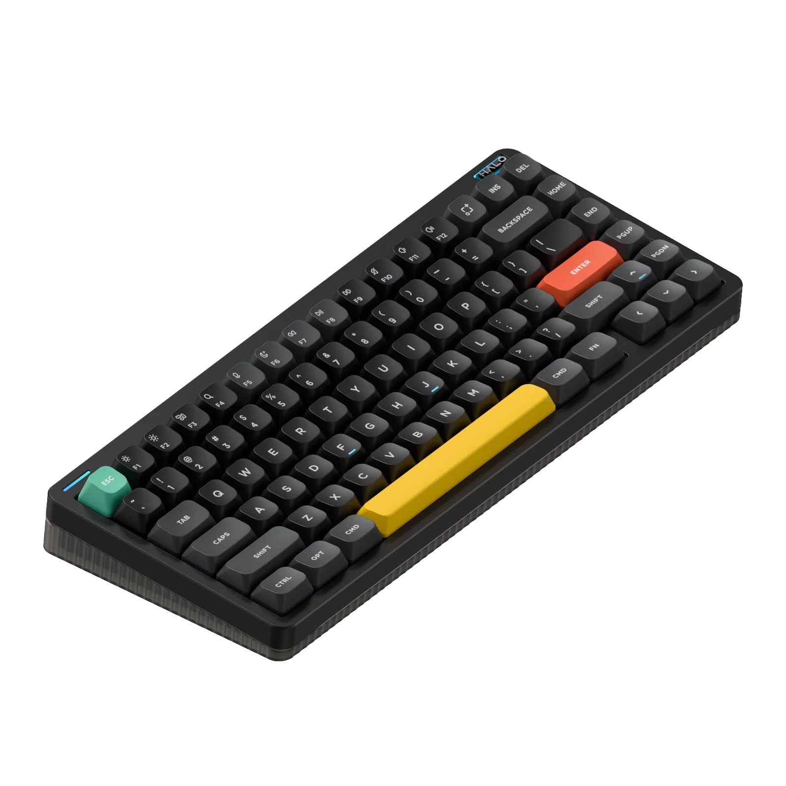 NuPhy Halo75 V2 QMK/VIA Wireless Mint Switch Mechanical Keyboard - Obsidian Black